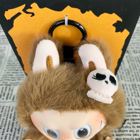 Labubu Happy Halloween Party Series-Sitting Pumpkin Vinyl Plush Pendant - Picture 6 of 6